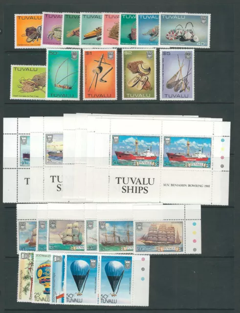 Tuvalu Große Auswahl Von Früher Ausgabe Alle MNH Manche Duplikation (7 Scans)