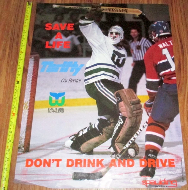 HARTFORD WHALERS thrifty car rental Poster 46.00 PicClick