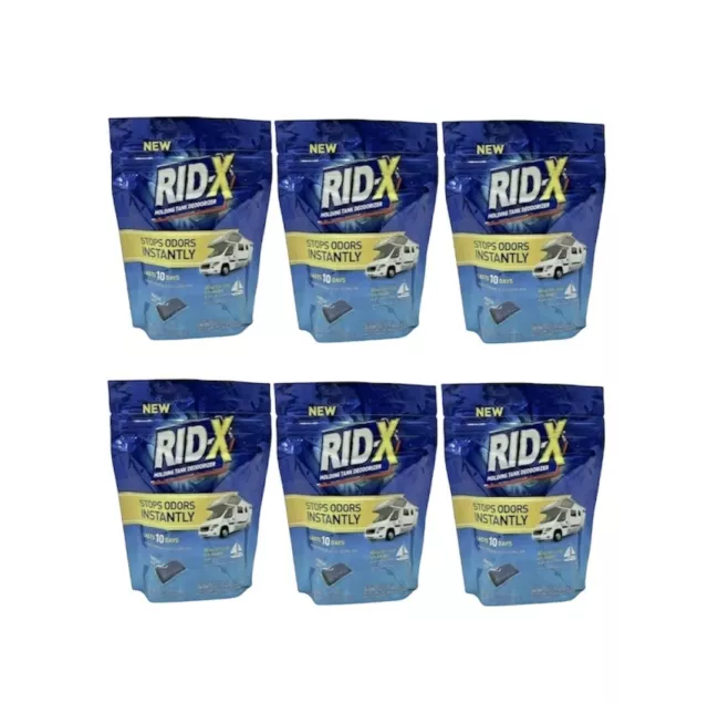 Lot Of  6 Rid-X Holding Tank Biodegradable Deodorizer Pods 8 Ct RV Boat Toilets