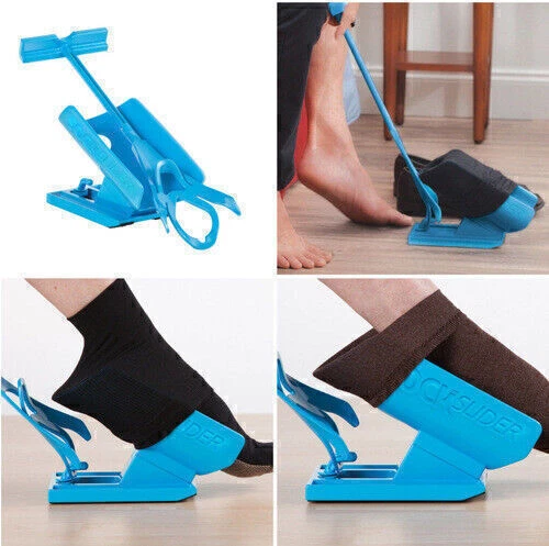 Kit de ayuda de calcetín deslizante fácil de encender calcetín bocina sin dolor sin flexión conveniente