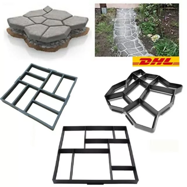 4er Pflasterform Gehweg Betonpflaster DIY Schalungsform Garten Schablone aus DE 3