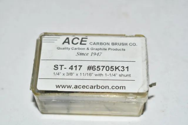 Pack of 2 NEW Ace Carbon Co. ST-417 Carbon Brush 1/4'' x 3/8'' x 11/16'' 65705K3