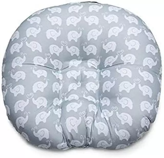 Newborn Lounger, Premium Quality Soft Wipes Fabric, Gray Elephant