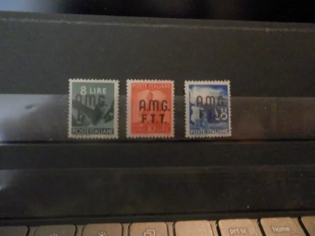 AMG/ww2 Italy Trieste FTT Sc# 15-17 MVLH VF complete  VERY SCARCE