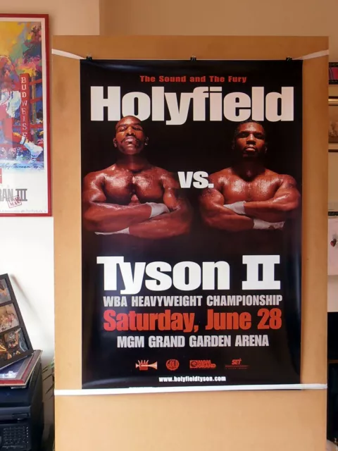 MIKE TYSON vs. EVANDER HOLYFIELD (2) : Original Onsite Boxing Fight Poster 30D