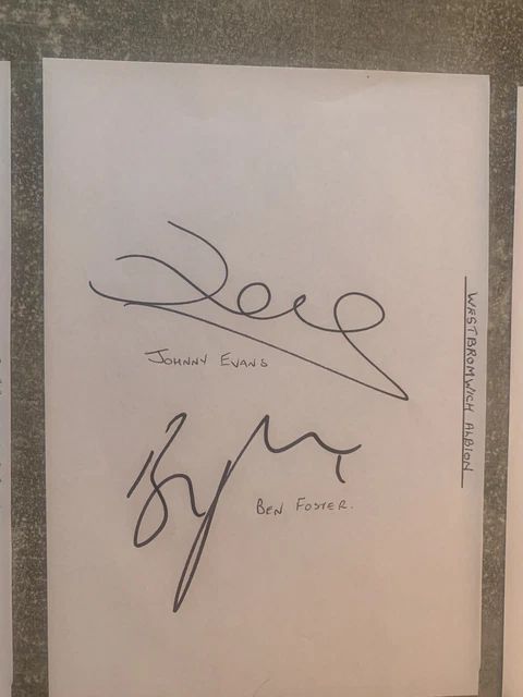 19 x WEST BROMWICH ALBION FC Unterschriften - handsigniert - weißes Autogrammpapier 3