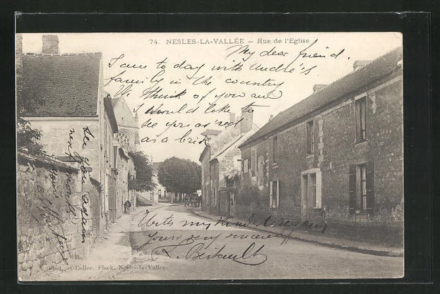 CPA Nesles-La-Vallée, Rue de l´Eglise