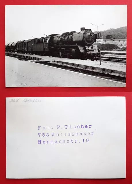 Foto AK Eisenbahn um 1980 Dampflok BR 50 0065 am Bahnsteig BAD DOBERAN  ( 21106