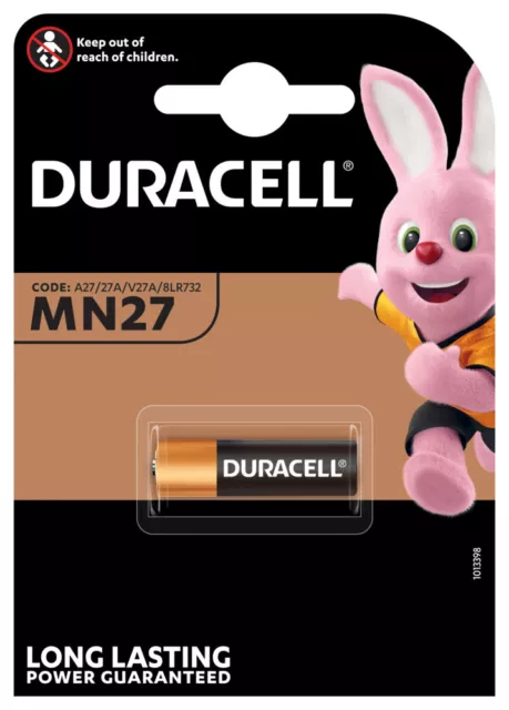 1x Batterie 12V MN27 A27 LR27A GP27 L828 8LR732 V27A DURACELL für Fernbedienung