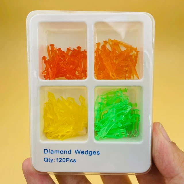 120Pcs Dental Soft Wedges Matrices Diastema Adaptive Wedge Composite Restoration
