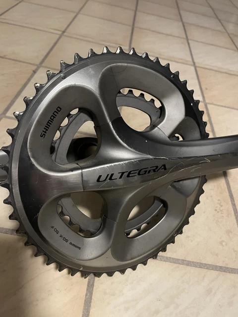 Pédalier Shimano Ultegra FC-6700 50/34 172.5 Mm - Double 10 Vitesses - Occasion Fonctionnel - Argent