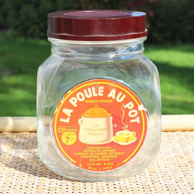 Grand beau bocal ancien , La Lorraine , avec chardons