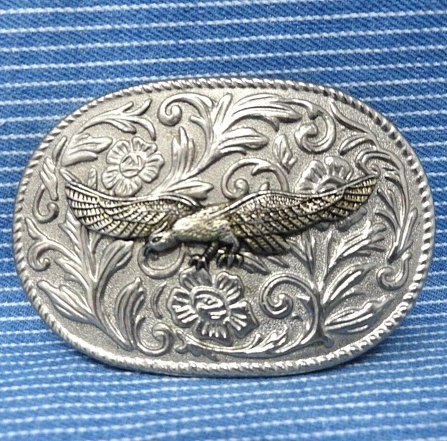 Classic Western Flying Eagle Belt Buckle - Slide Buckle - Vintage          .B201