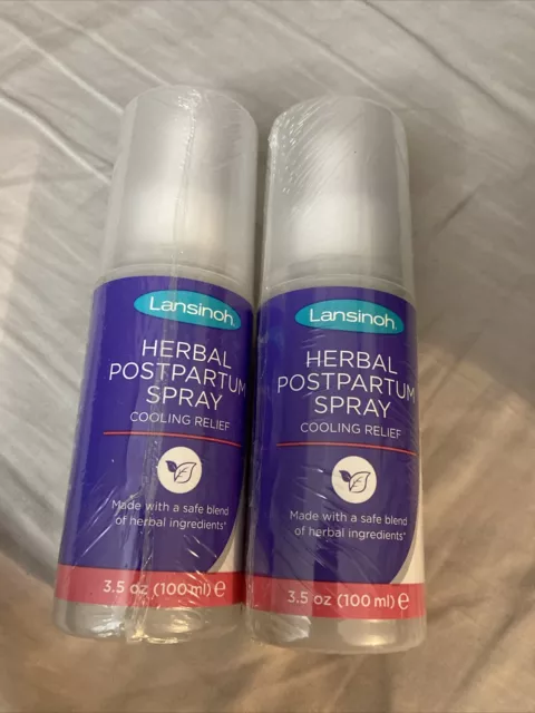 LOT OF 2 Lansinoh Herbal Postpartum Spray 3.5 oz each (NEW/SEALED) Exp 05/2025