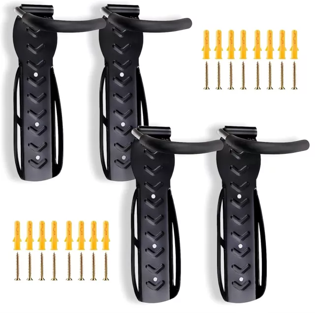 4 Bike Rack for Garage Bicycle Wall Mount Hanger Hooks Indoor Vertical Storage