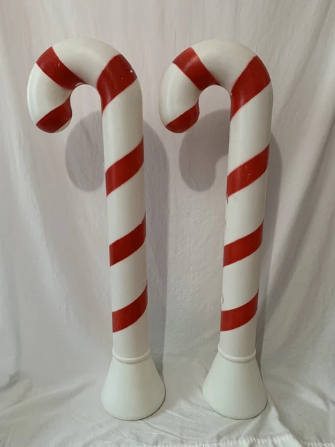 Lot of 2 Union Products 40” Candy Cane Blow Molds