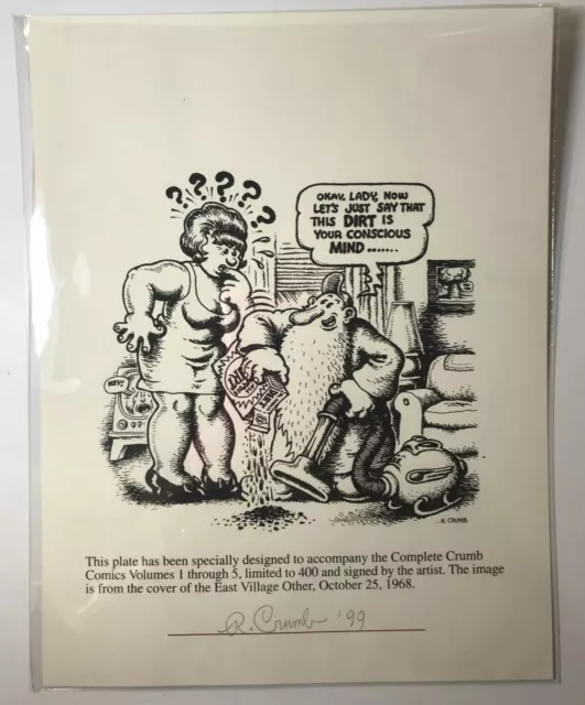 The Complete Crumb Comics  Vol. 1 - 5 Signed Book Plate (Book Plate Only)