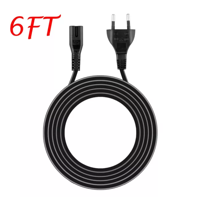 Premium AC EU Power Cable Lead Cord For TV 1ST 2ND 3RD 4TH ALL Generations