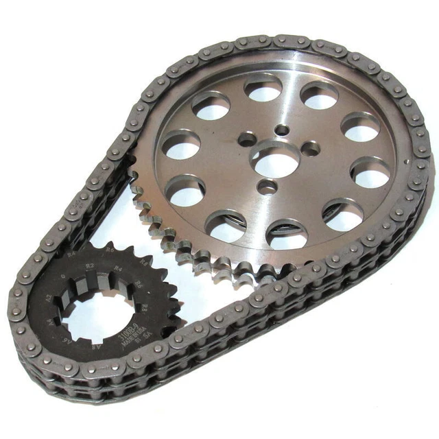 SA Gear Timing Set 78500T-9-005R; Dbl Roller .250" .005" Short for SBC, Chevy V6