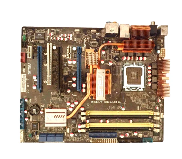 Retro Computer Clicker VINTAGE ASUS P5N-T Deluxe Intel LGA 775 ATX Motherboard Boxed ...