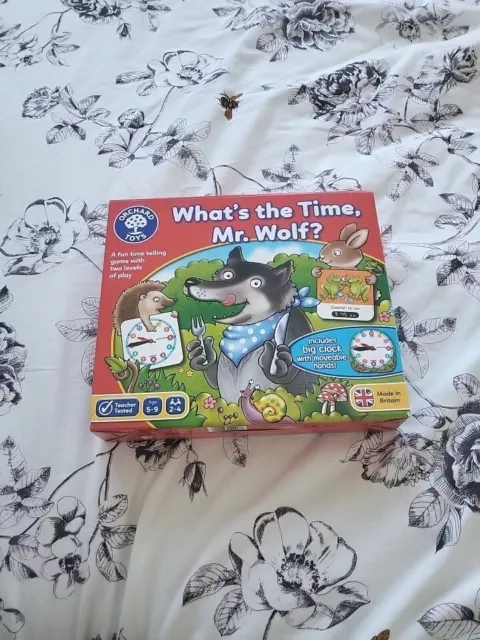 Orchard Toys What's The Time Mr. Wolf Age 5-9 completo con instrucciones