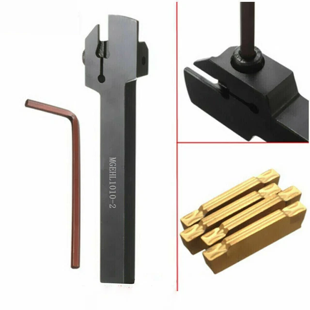 MGEHL1010-2 10mm CNC External Cut-Off Grooving Tool Holder + 10Pcs MGMN200-G