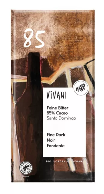 Vivani Feine Bitter 85% Cacao Schokolade vegan bio 100 g