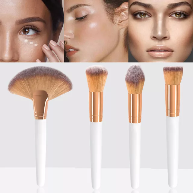 Soffici Pennelli Per Trucco Cosmetici Fondotinta Fard Cipria Ombretto Kabuki ☆