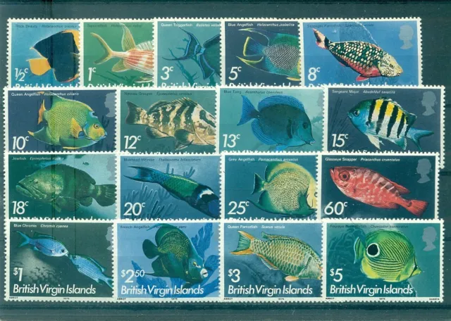 Virgin Is. - Sc# 284-300. 1975 Tropical Fish. MNH. $24.50.