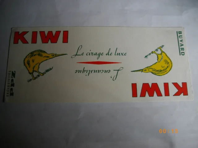 buvard publicitaire très ancien, marque KIWI cirage de luxe et encaustique TBE