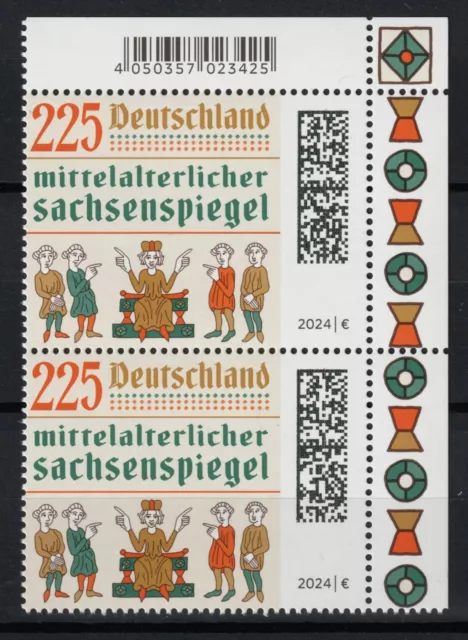 BRD Mi. - Nr. 3815 postfrisch Druckzufälligkeit/Abart/Plattenfehler? Feld 2 + 4