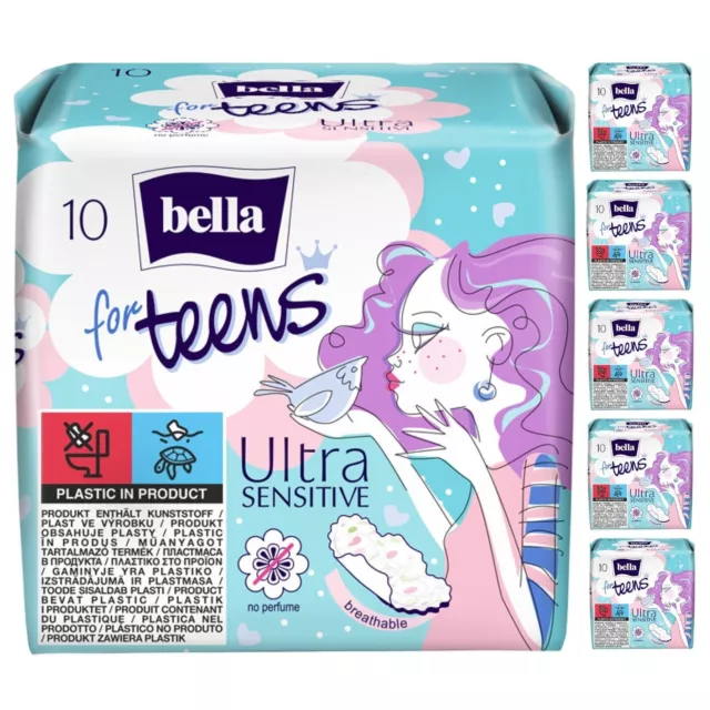 bella for teens Ultra Damenbinden Sensitive 10 Stück 6er Pack