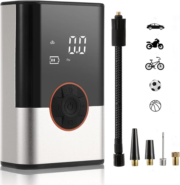 Cordless Car Tire Inflator – Portable Air Compressor 150PSI, 4000mAh Battery, USB