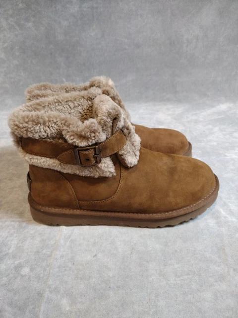 UGG JOCELIN CHESTNUT leather nubuck boots UK Size 5.5 EUR Size 38 39.99 PicClick UK