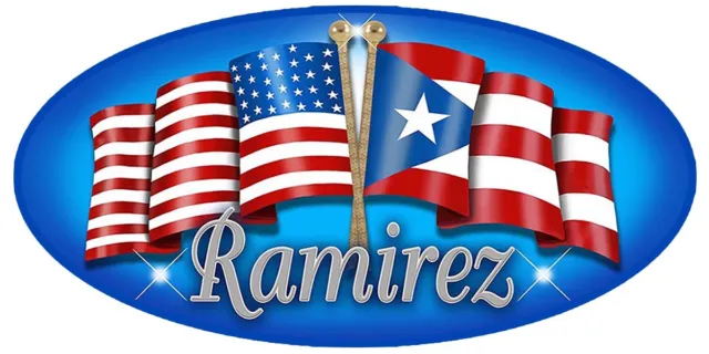 Puerto Rico USA Unity Flags Decal Bumper Sticker Personalize Gifts 4"x 8" Oval