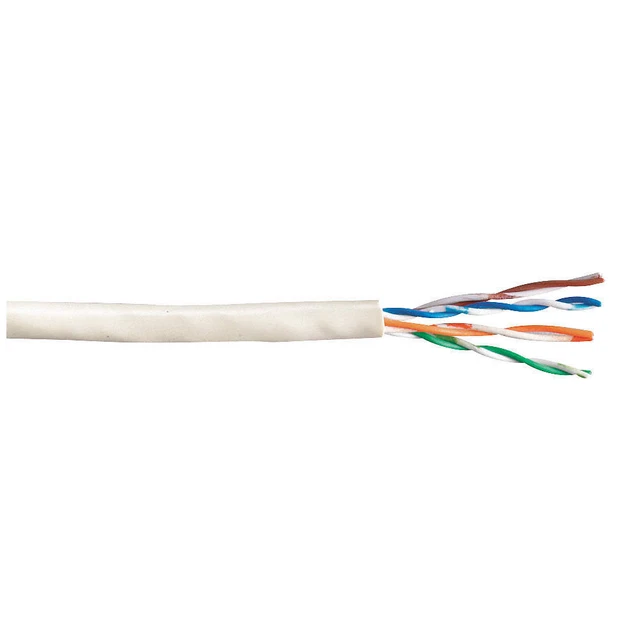 GENSPEED W5133342E Data Cable,Cat 5e,24 AWG,1000ft,White