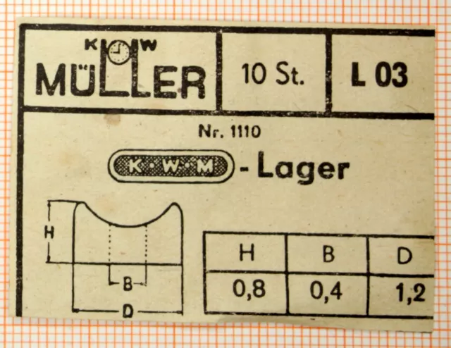 10 LAGER für mechanische Uhren aus altem Uhrmacher Bestand