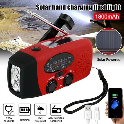 RADIO À manivelle solaire Radio AM/FM avec lampe de poche LED pour extérieur ( EUR 36,83 RADIO À manivelle solaire Radio AM/FM avec lampe de poche LED pour extérieur ( EUR 36,83