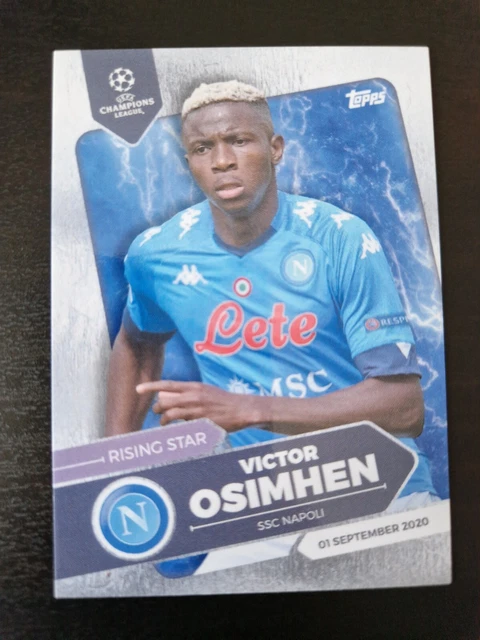 2020 Victor Osimhen Topps Aqua Prizm RC Topps Victor Osimhen Ucl