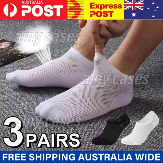 Bamboo Non-slip Heel Grip Low Cut No Show Socks Footlets Invisible Women Men MEL