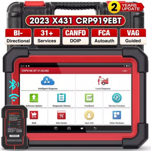 2024 Launch CRP919E BT OBD2 Car Diagnostic Scanner Full System Bi-Directional