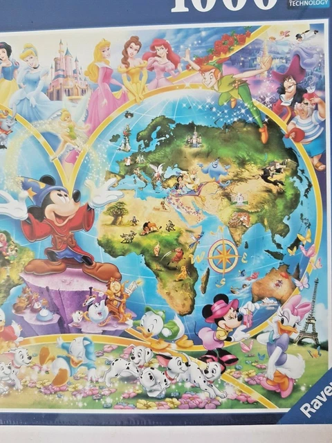 RAVENSBURGER DISNEY'S WORLD Map 1000 Pieces Jigsaw Puzzle SEALED £47.32 ...