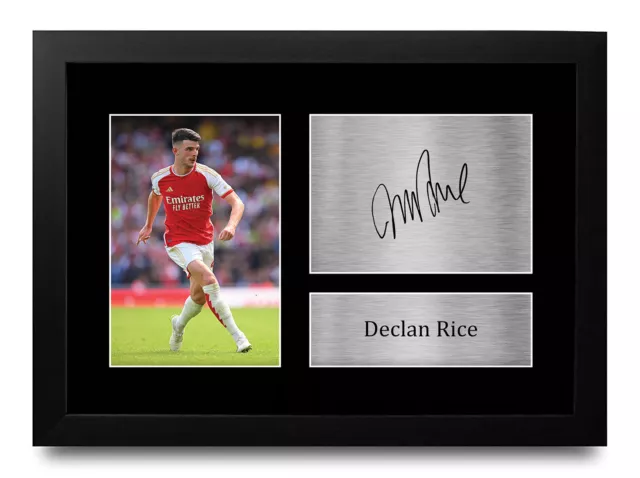 Declan Rice Framed Gift Ideas Printed Autograph Picture for Football Fans