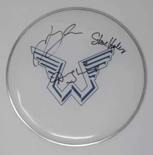 Wings PAUL McCARTNEY & WINGS Signed Autograph 12" Drumhead Drum Head by 3 JSA