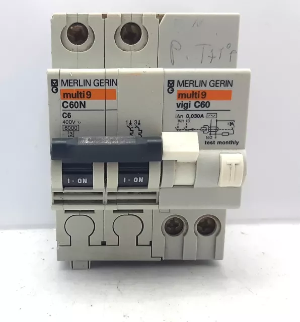 Merlin Gerin Interruttore Magnetotermico Multi 9 C60N C6+Vigi C60