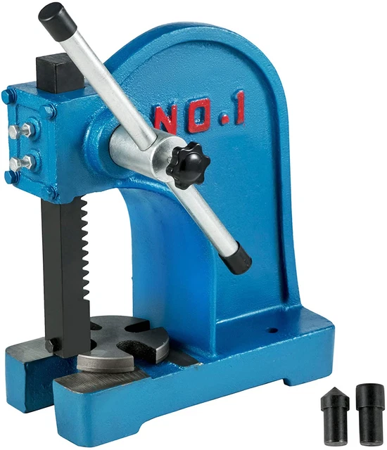Manual Arbor Press 1 Ton, Heavy Duty Arbor Press with 4-5/8 Inch Maximum Height,