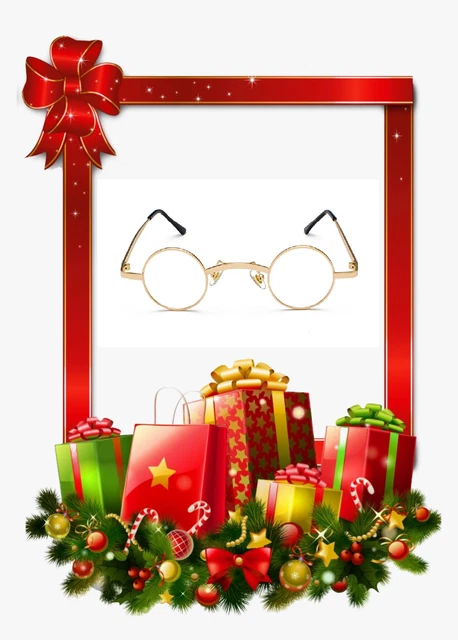 Père Noël Lunettes Spectacles Déguisement Lunettes de Vue 35mm Verres
