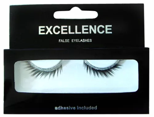 Excellence False Eyelashes Eyelash Black Lash + Glue