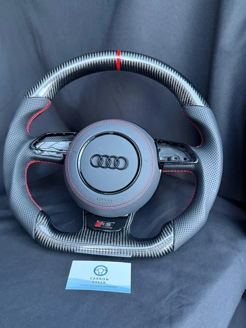 Audi S5 B9's Carbon Fiber Steering Wheel - Control Customs