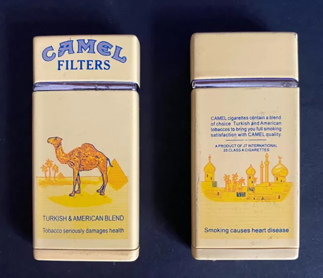 RARE Camel Filters Vintage Mini Metallic Gas Lighter Flat Size Cigarettes NO BOX